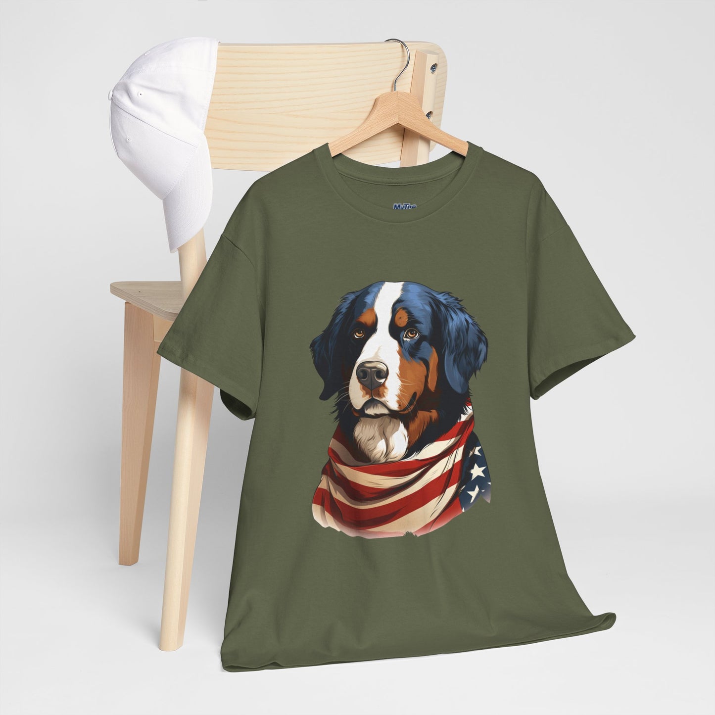 Patriotic Bernese Mountain Unisex T-Shirt