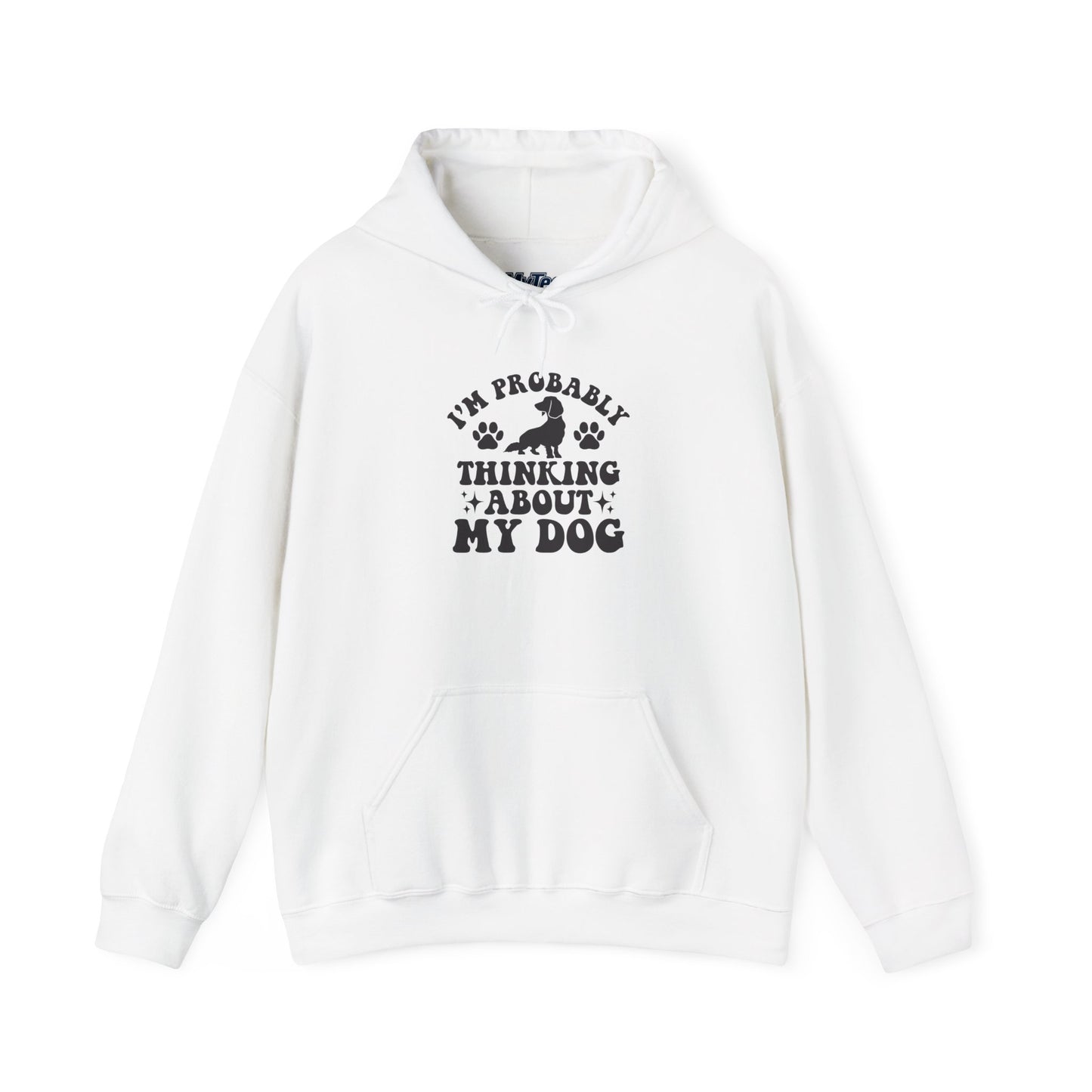 I'm Probably Thinking About My Dog Unisex Hoodie – Relatable & Cozy