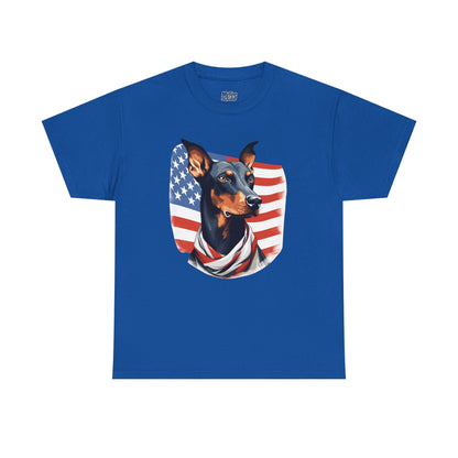 Patriotic Doberman Pinscher Unisex T-Shirt