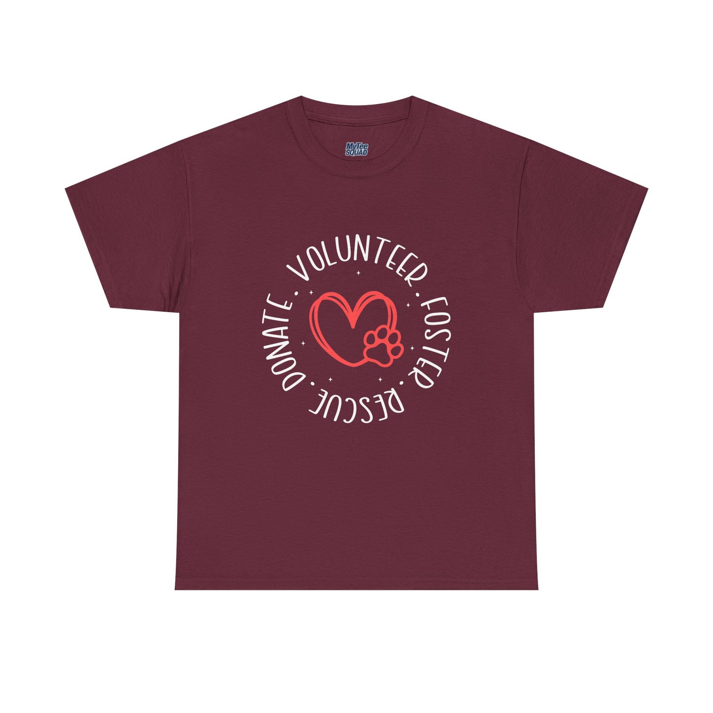 Pet Lover's Heart Volunteer Rescue Foster Donate Unisex T-Shirt