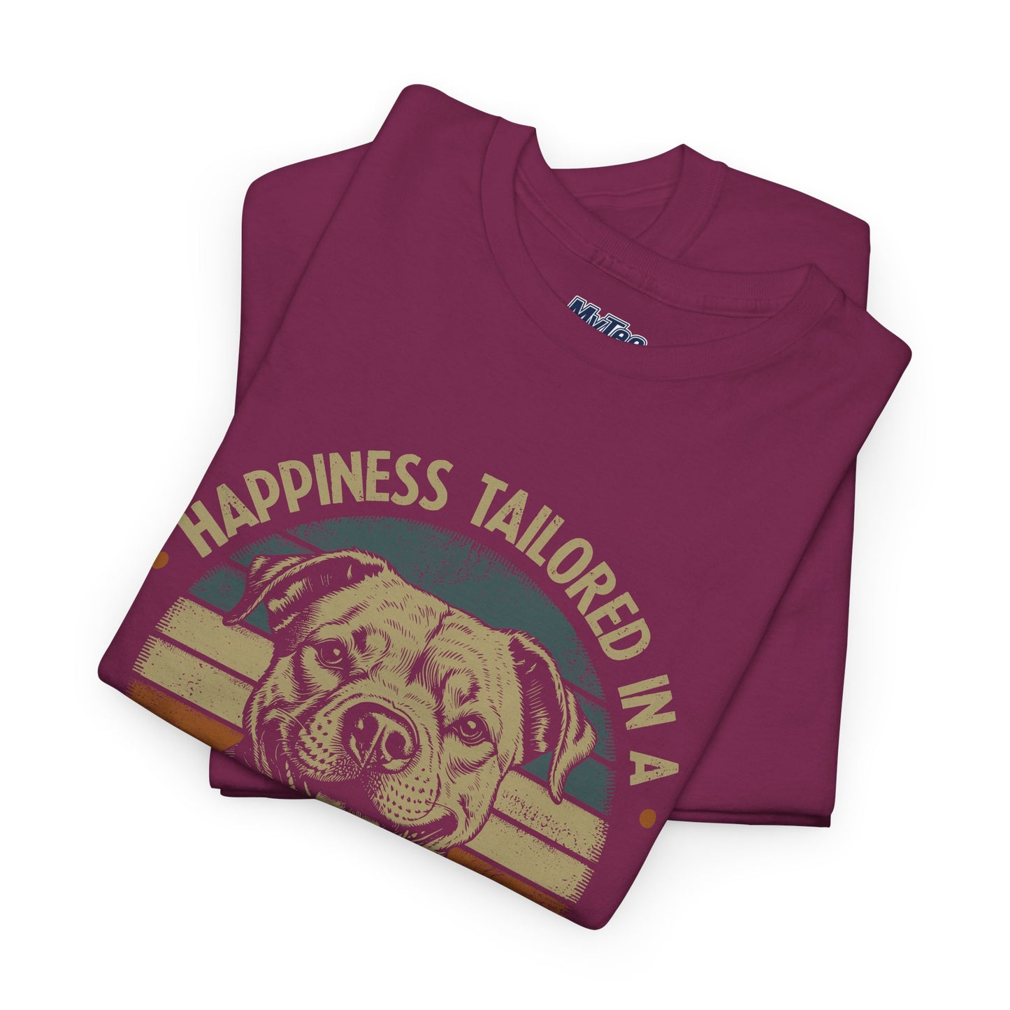 Happiness Tailored In A Pitbull Smile Unisex Tee | Animal Rescue Support Tee