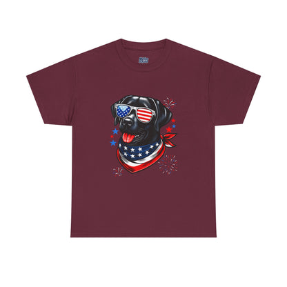 Patriotic American Labrador Retriever With Sunglasses Unisex T-Shirt