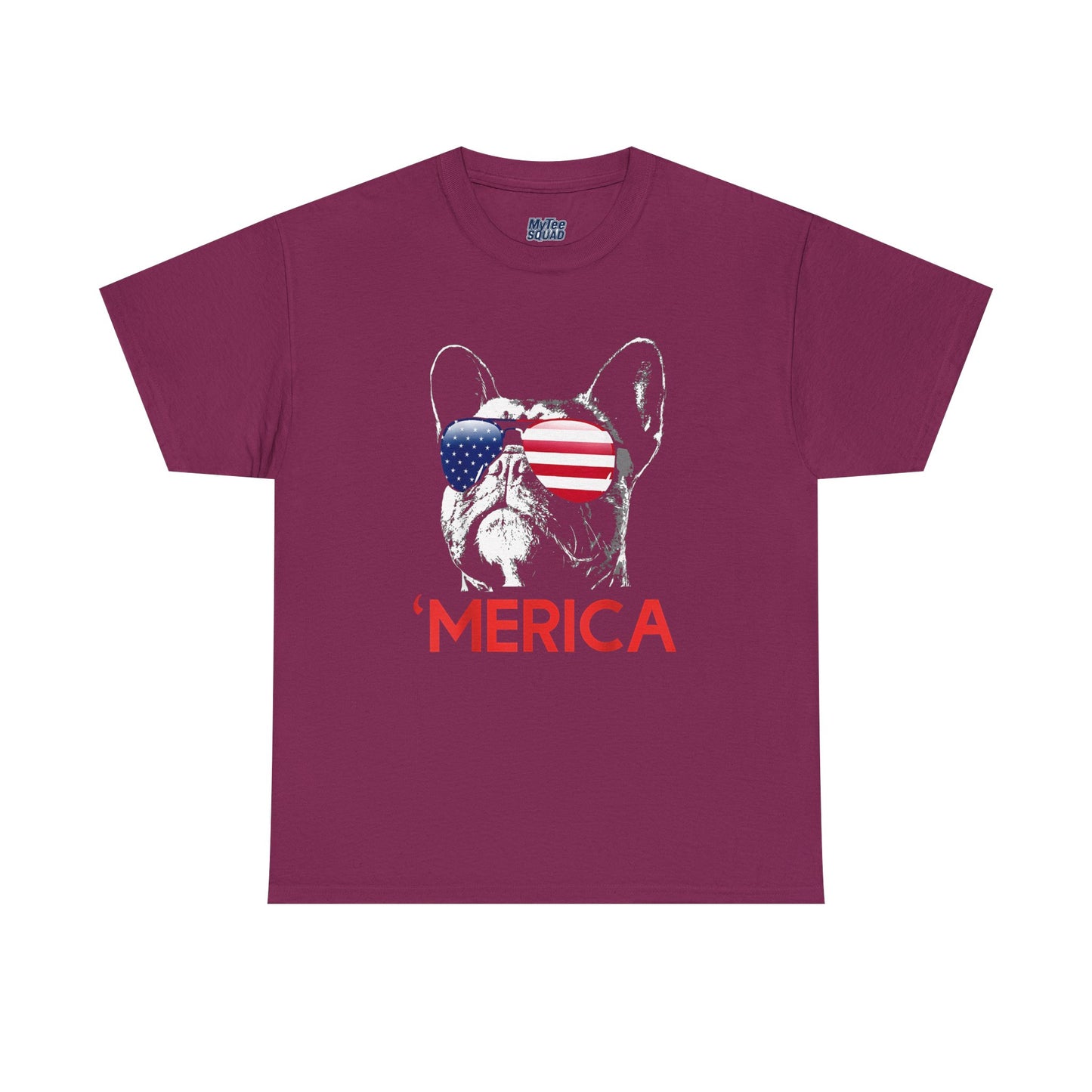 Patriotic French Bulldog With Sunglasses Unisex T-Shirt