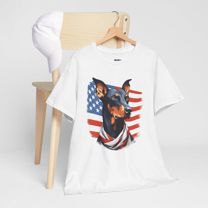 Patriotic Doberman Pinscher Unisex T-Shirt