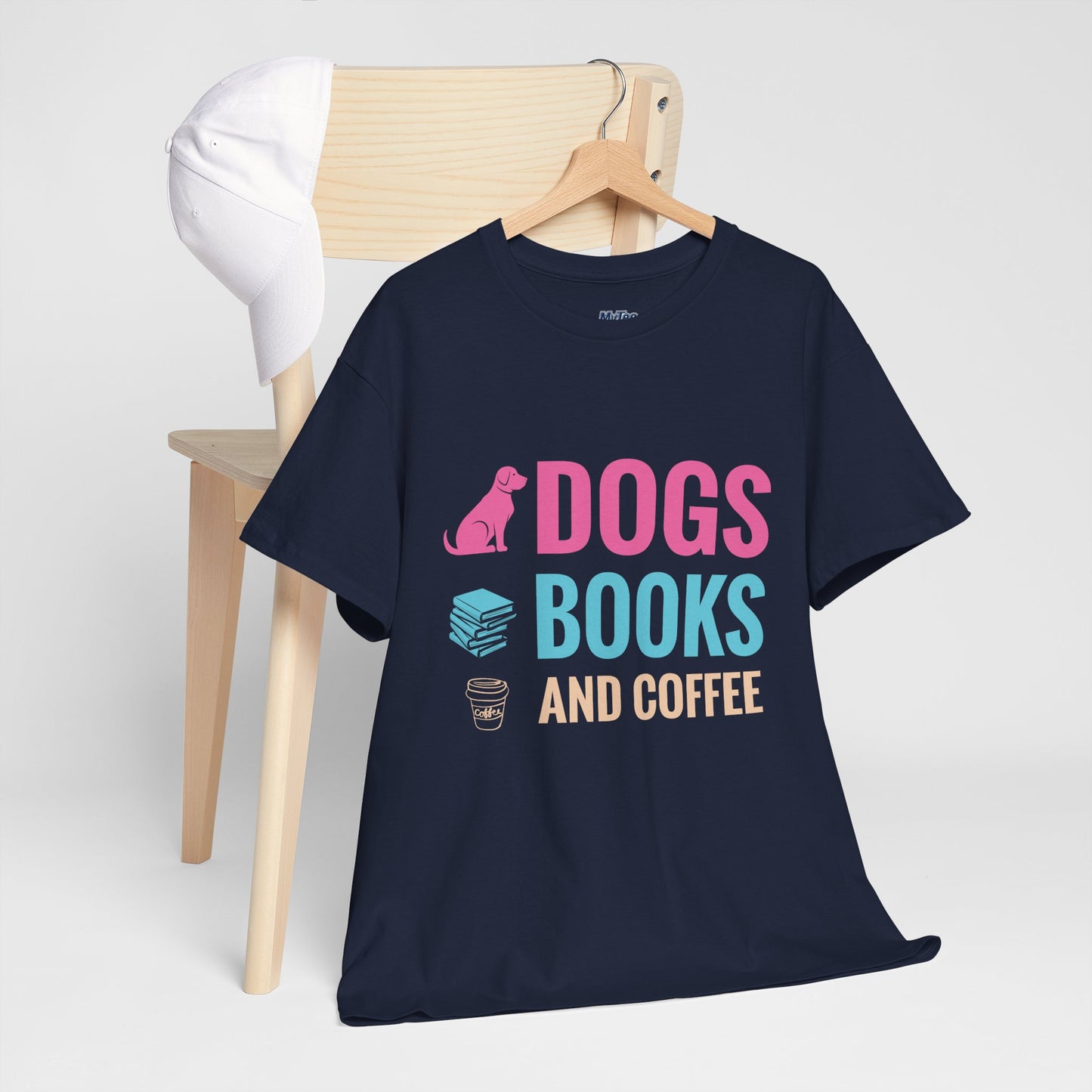 Dogs, Books, And Coffee Unisex Cotton T-Shirt | Dog Lover