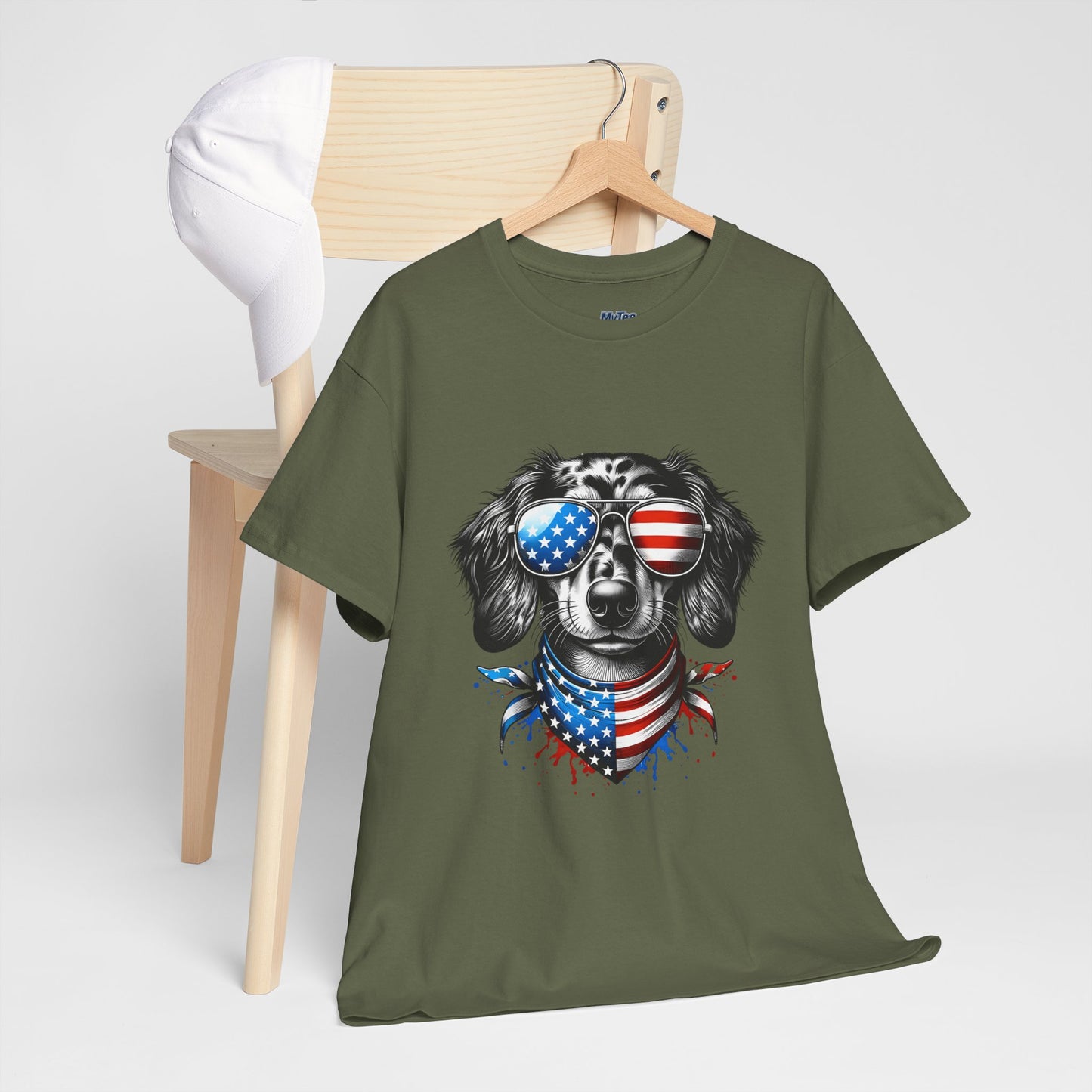 Patriotic Dachshund with Sunglasses Unisex T-Shirt