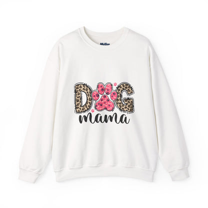 Dog Mama Leopard Print Crewneck Sweatshirt