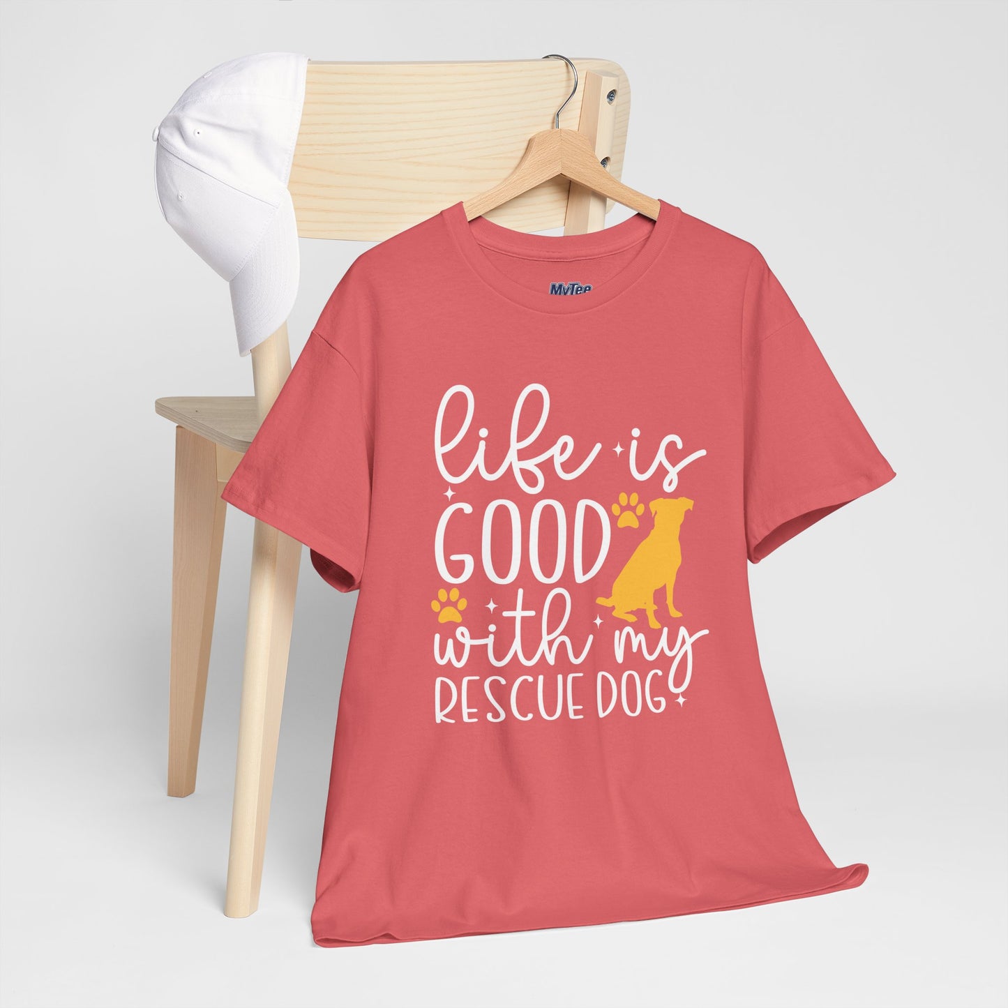 "Life Is Good With My Rescue Dog" Unisex T-Shirt | Dog Lover Gift