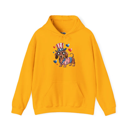 Patriotic Dachshund Unisex Hoodie - Perfect For 4th Of July