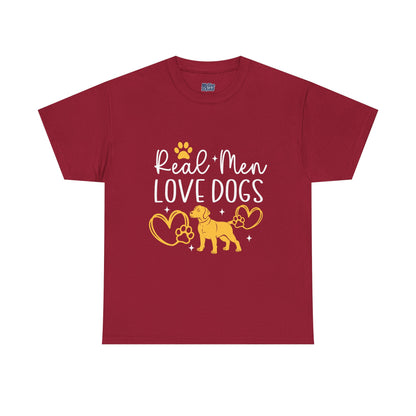 Real Men Love Dogs Cotton T-Shirts | Dog Lover