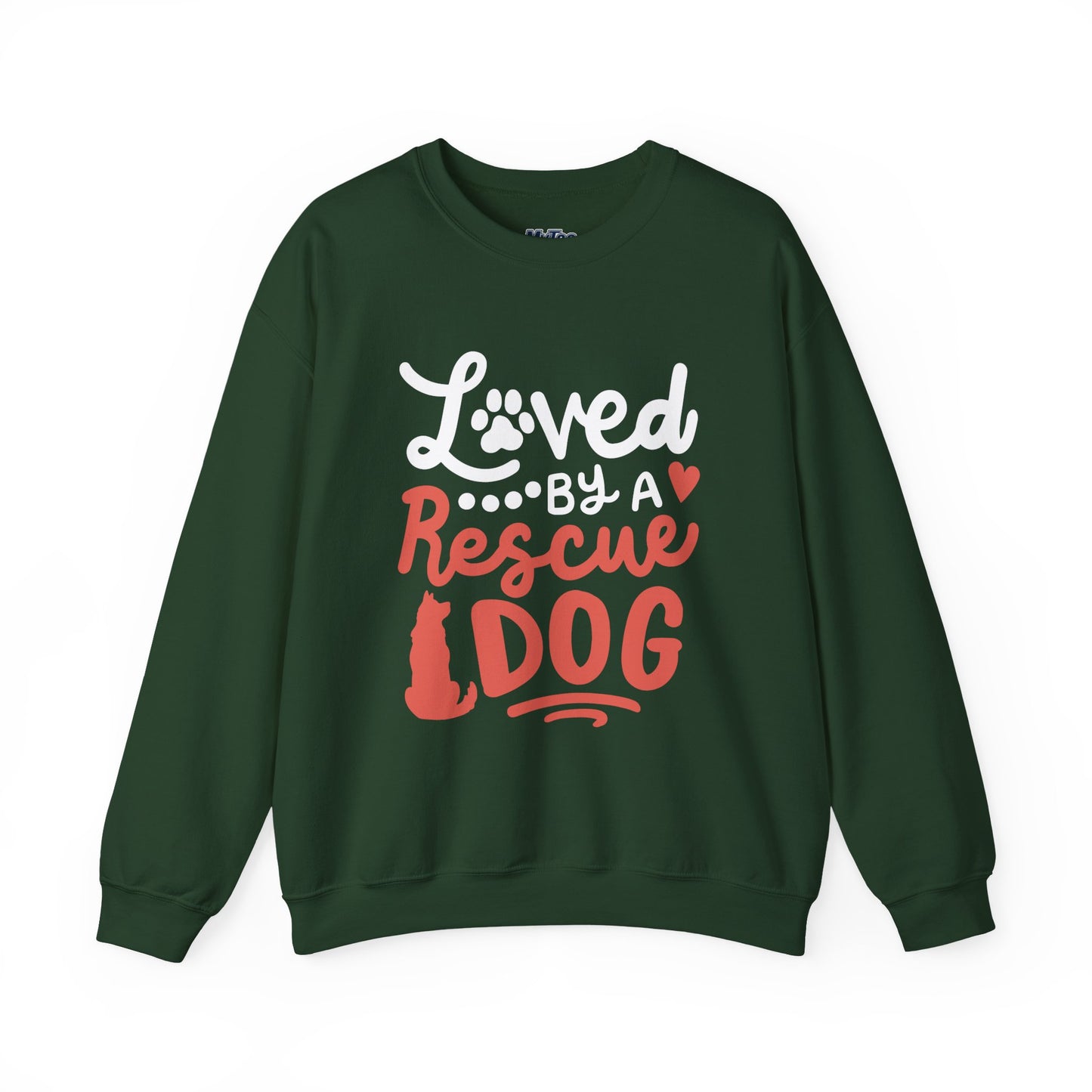 Loved By A Rescue Dog Sweatshirt | Animal Lover Gift, Cozy Crewneck