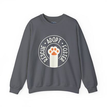Rescue, Adopt, Foster Unisex Sweatshirt | Animal Lover Gift, Pet Adoption Crewneck