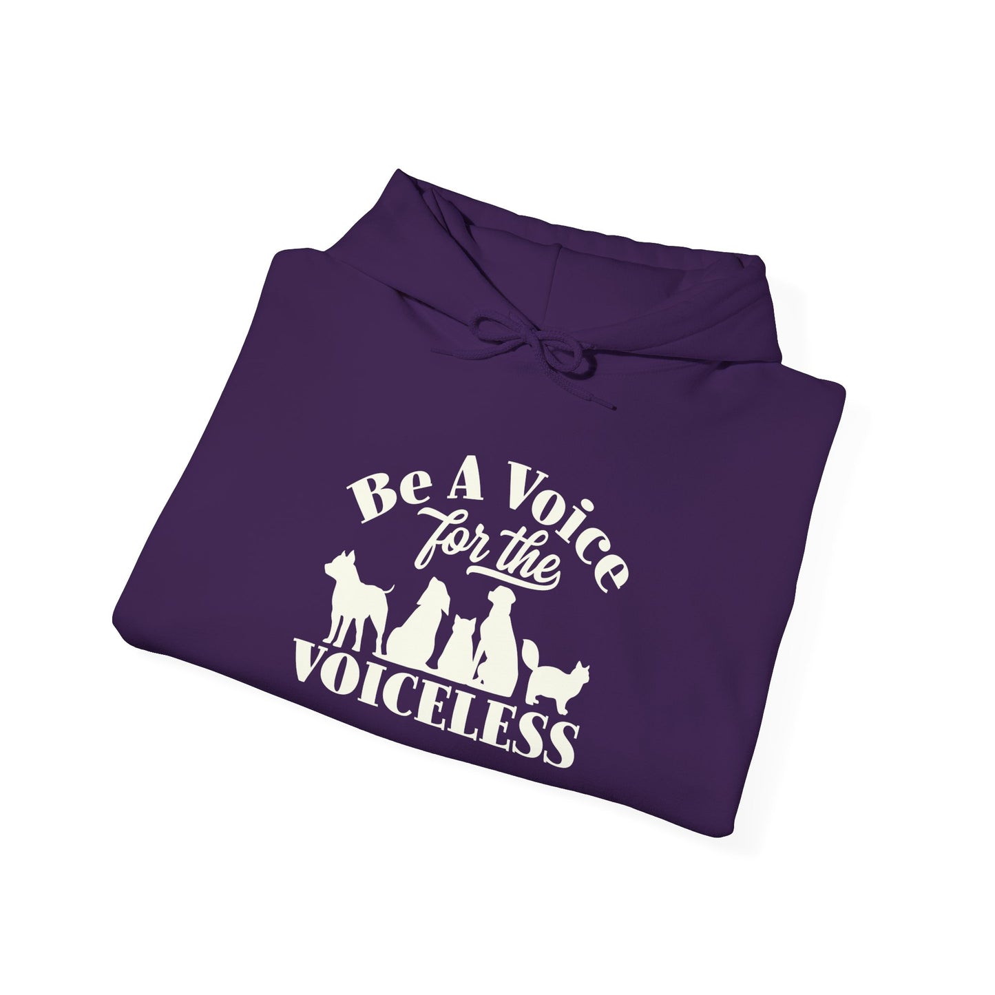 Be A Voice  For The Voiceless Unisex Hoodie – Animal Rescue Awareness