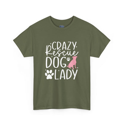 Crazy Rescue Dog Lady T-Shirt | Gift For Pet Mama
