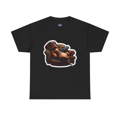 Dachshund Chill Mode Tee – Remote In Paw, Stress-Free Style