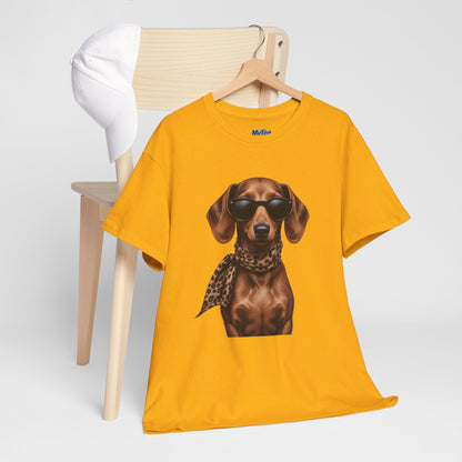 Dachshund With A Scarf Cotton T-Shirt