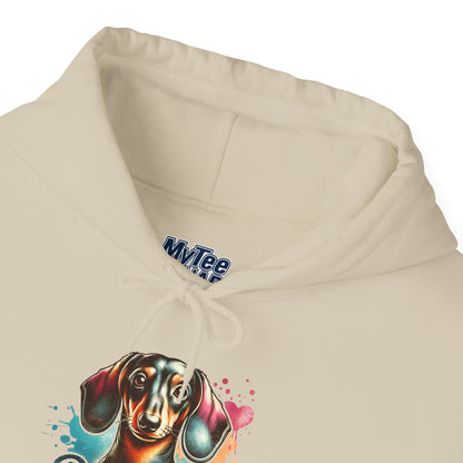 Funky Dachshund Mom Hoodie – Bright Graphic Dog Tee