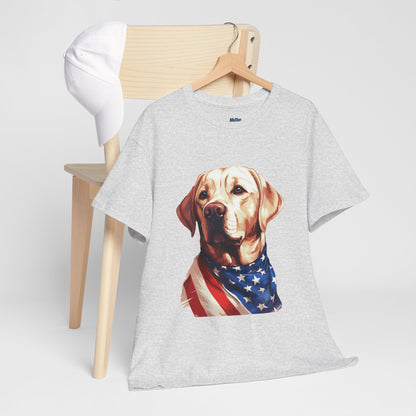 Patriotic Labrador In Stars & Stripes Unisex T Shirts