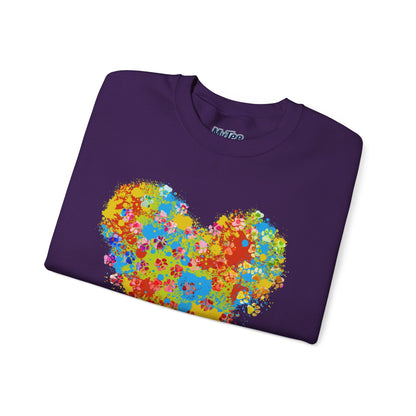 Colorful Heart Graphic Cozy Sweatshirt | Comfortable Winter Apparel