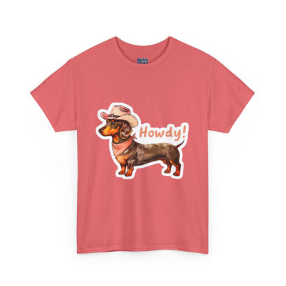 Dachshund Howdy Unisex T-Shirt – Southern Charm For Pup Fans
