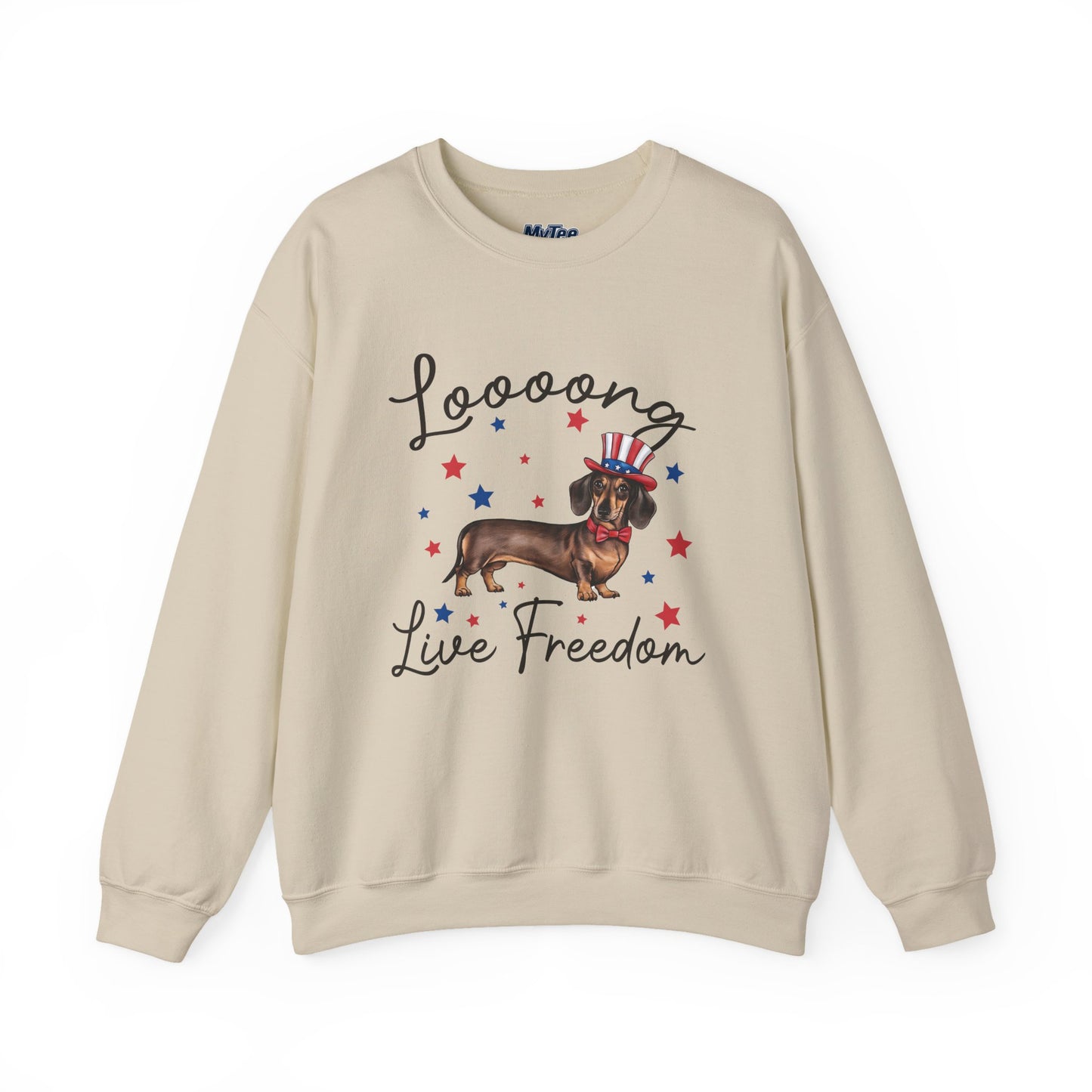 Patriotic Dachshund Loooong Live Freedom Unisex Sweatshirt