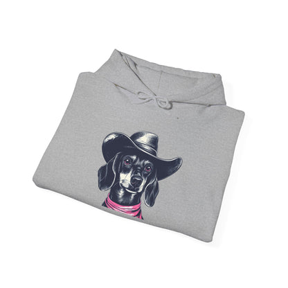 Dachshund Cowpoke Hoodie – Rodeo Pup Unisex Pullover