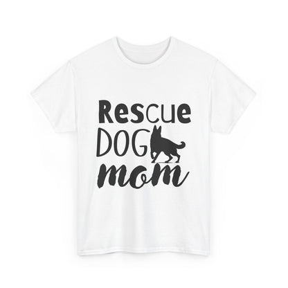 Rescue Dog Mom Cotton T-Shirt