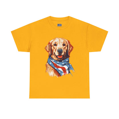 Patriotic Golden Retriever Unisex T-Shirt