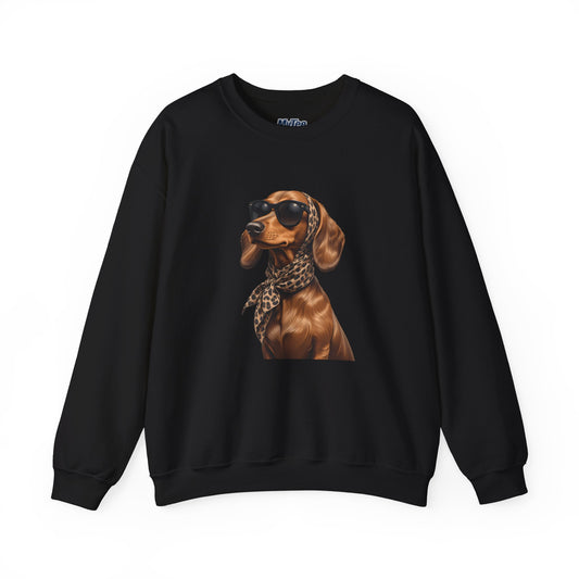 Chic Dachshund Dog Lover Unisex Sweatshirt | Crewneck Pullover For Pet Lovers