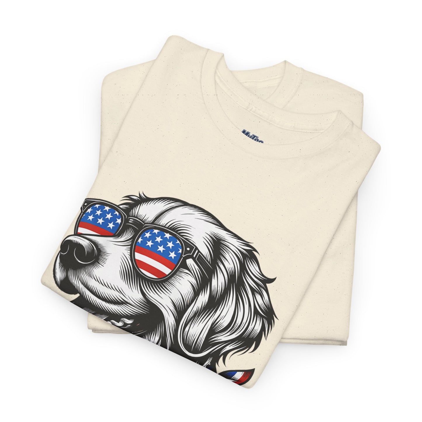 Patriotic Golden Retriever With Sunglasses Unisex T-Shirt