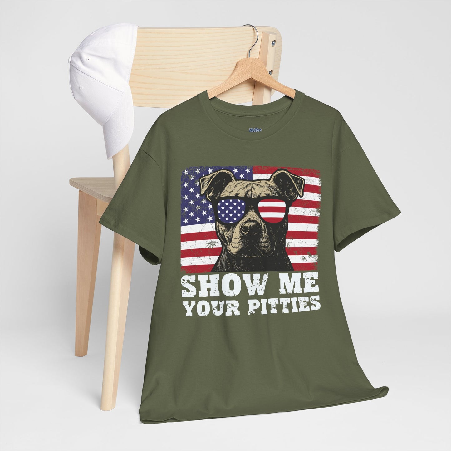 Show Me Your Pitties Patriotic Pitbull Unisex T-Shirt