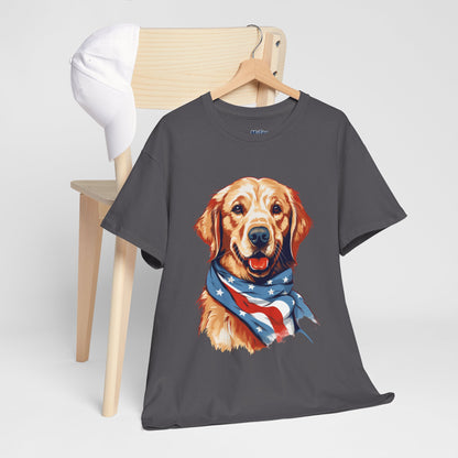 Patriotic Golden Retriever Unisex T-Shirt