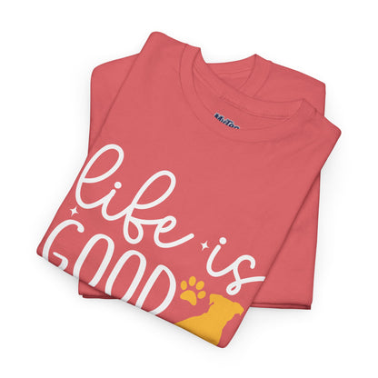 "Life Is Good With My Rescue Dog" Unisex T-Shirt | Dog Lover Gift