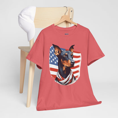 Patriotic Doberman Pinscher Unisex T-Shirt