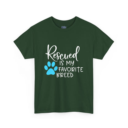 Rescued Is My Favorite Breed T-Shirt – Pet Adoption Love Tee
