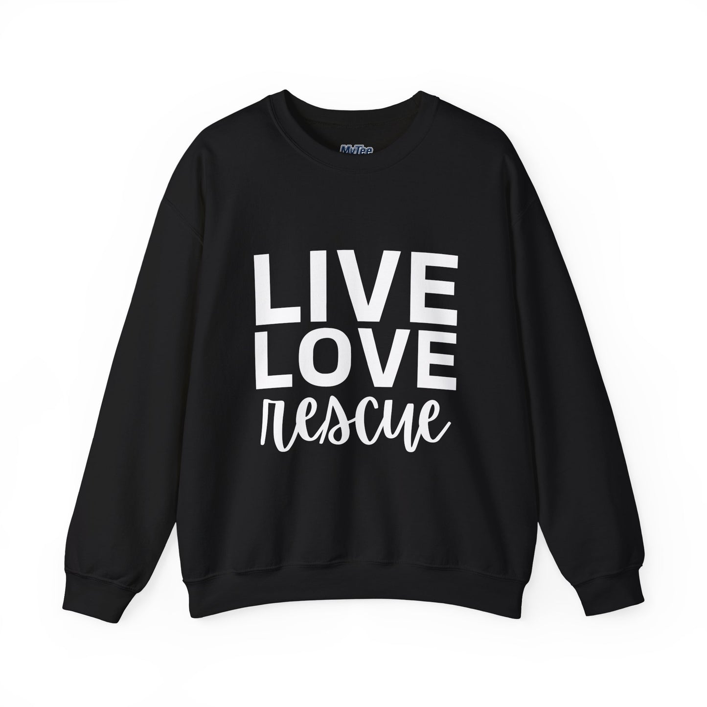 Live Love Rescue Sweatshirt - Unisex Cozy Crewneck, Pet Lover Gift