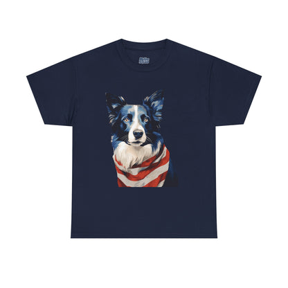 Patriotic Border Collie Unisex T-Shirt