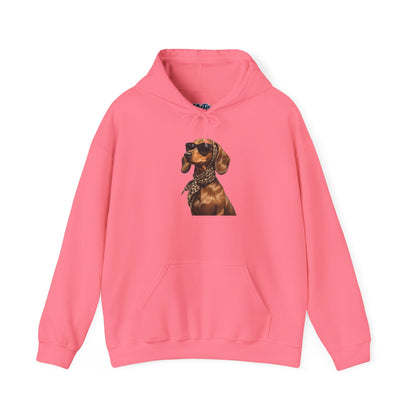 Cool Dachshund Dog Sunglasses Unisex Hoodie |  Dog Lover Gift, Pet-Themed Fashion