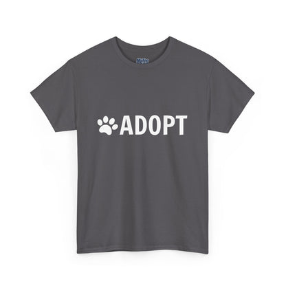 Adopt Unisex Heavy Cotton Tee | Perfect for Animal Lovers, Pet Adoption Events