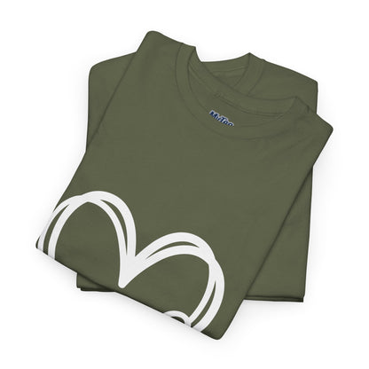 Simple Paw Heart Unisex T-Shirt – For Dog Lovers