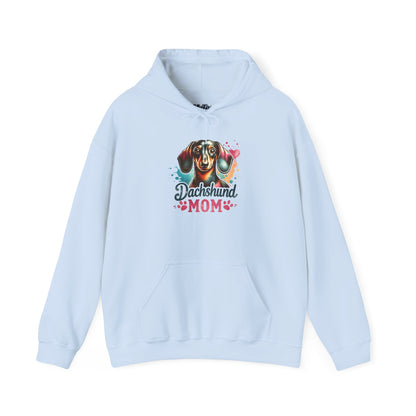 Funky Dachshund Mom Hoodie – Bright Graphic Dog Tee