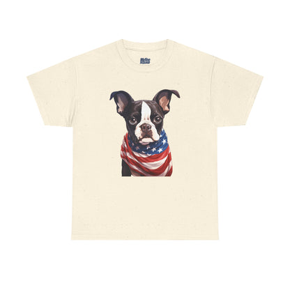 Patriotic Boston Terrier Unisex T-Shirt
