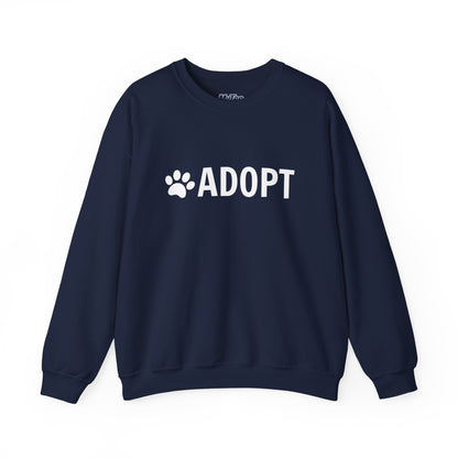 Adopt Pet Lover Crewneck Sweatshirt | Dog Rescue Inspired