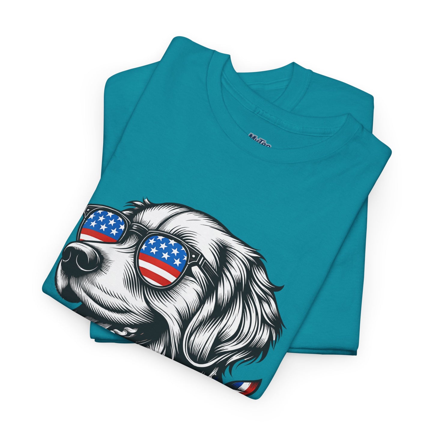 Patriotic Golden Retriever With Sunglasses Unisex T-Shirt