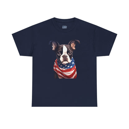 Patriotic Boston Terrier Unisex T-Shirt