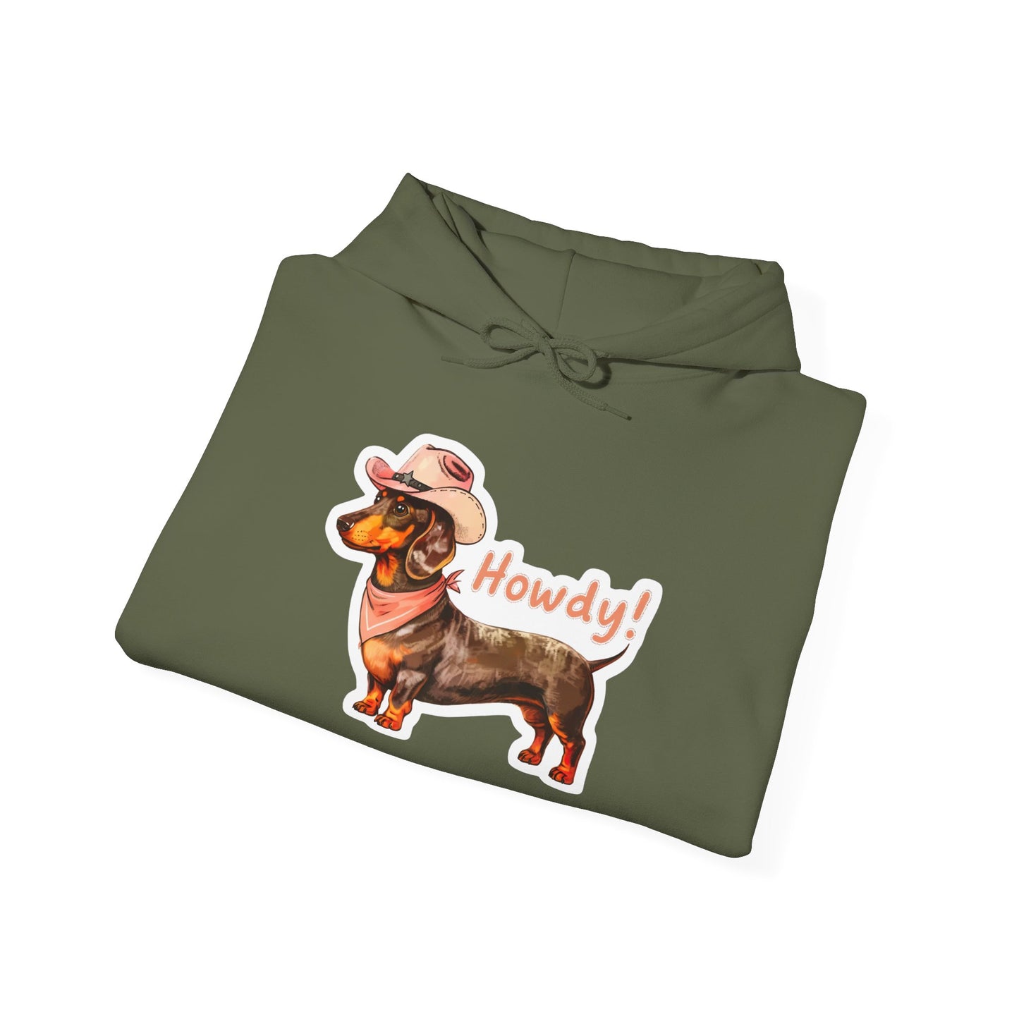 Dachshund Howdy Unisex Hoodie – For Proud Pup Parents With Western Soul