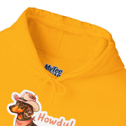 Dachshund Howdy Unisex Hoodie – For Proud Pup Parents With Western Soul