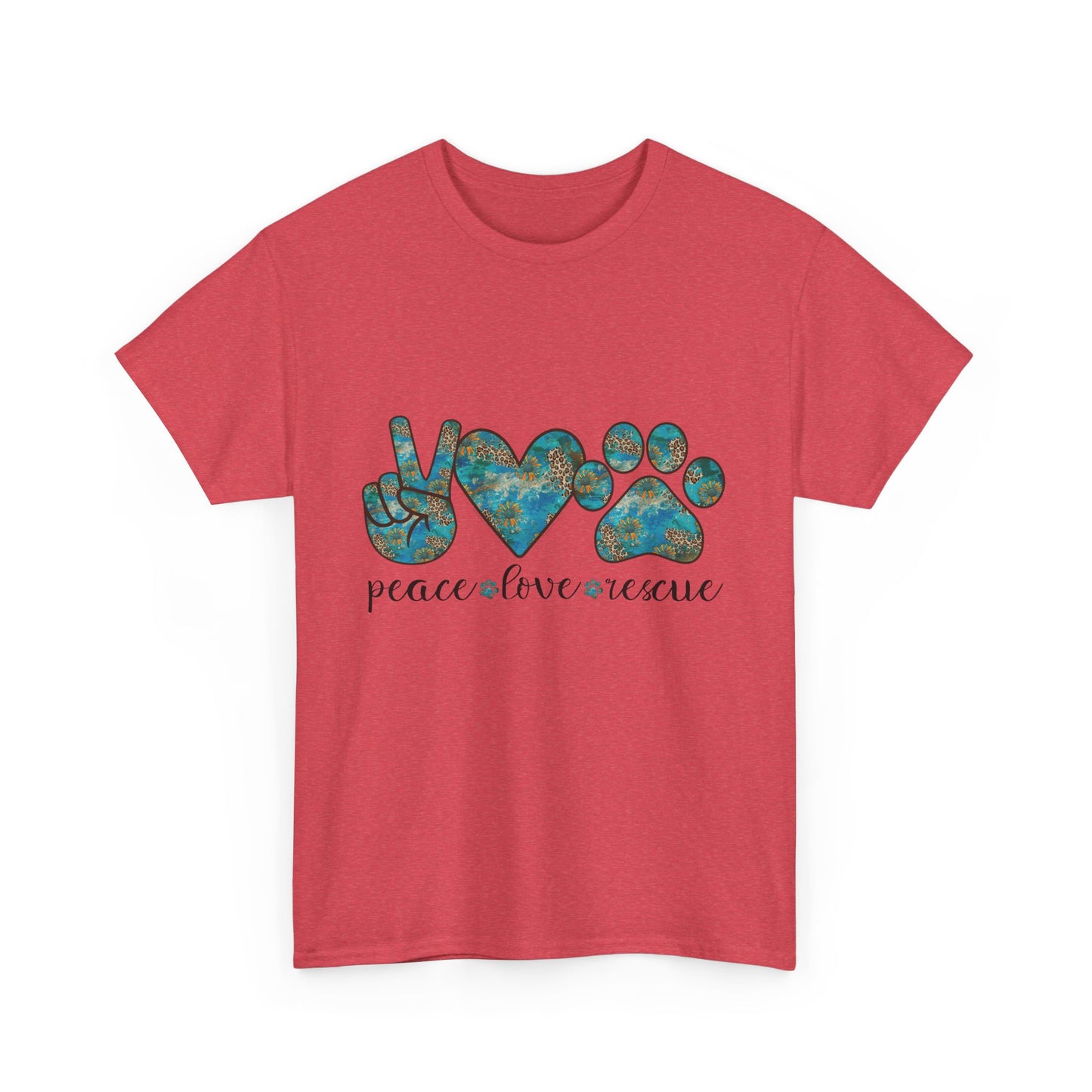 Peace Love Rescue T-Shirt | For Animal Rescuers