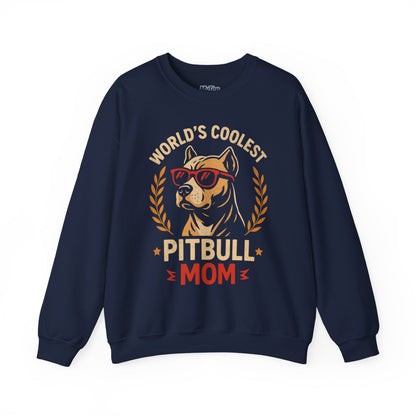 World's Coolest Pitbull Mom Sweatshirt | Perfect for Mother's Day