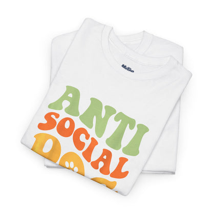 Anti Social Dog Moms Club Cotton T-Shirt - Fun & Comfy Pet Lover Tee